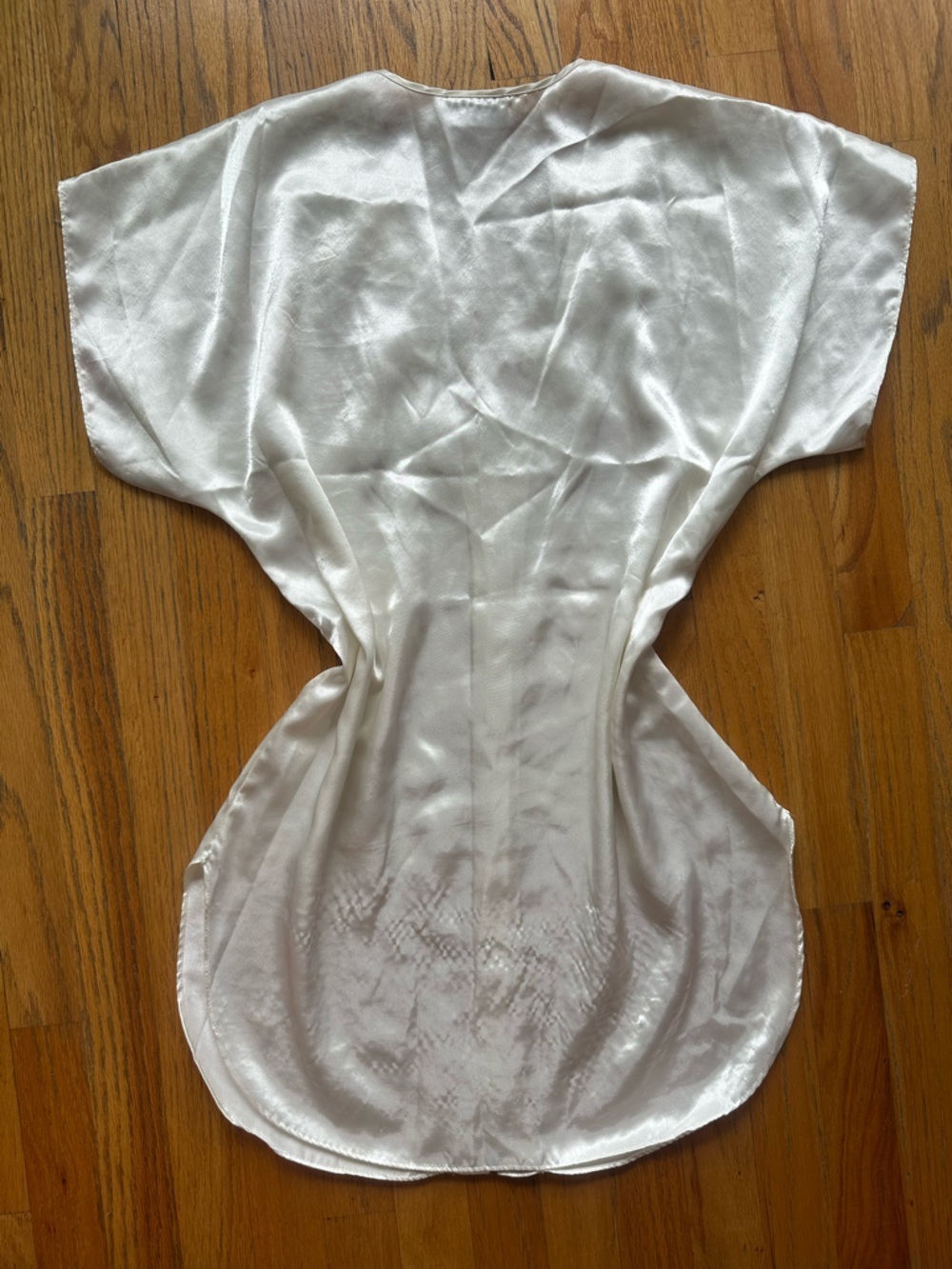 Vintage Val-Mode Ivory Satin Nightgown - Picture 5 of 11